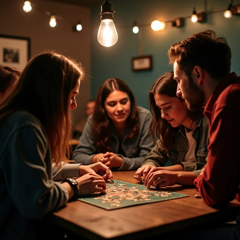 Amigos jogando escape game em Natal