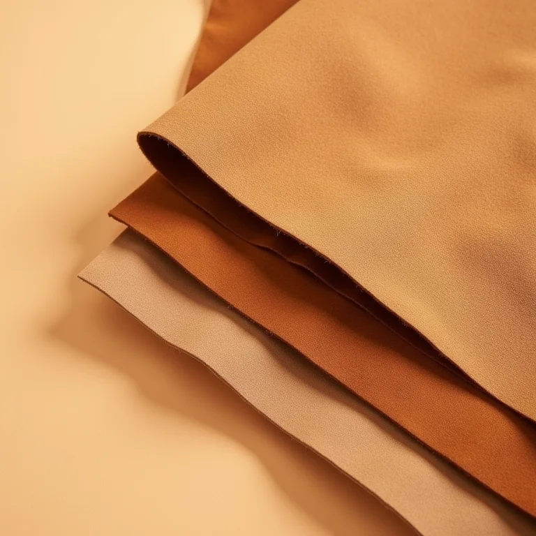 Amostras de camurça e nobuck.