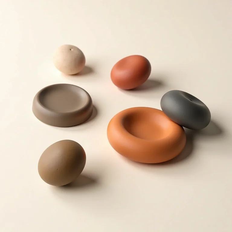 Amostras de diferentes tipos de borracha em close-up