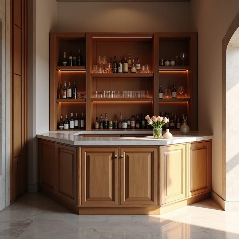 Armário multifuncional que se transforma em bar