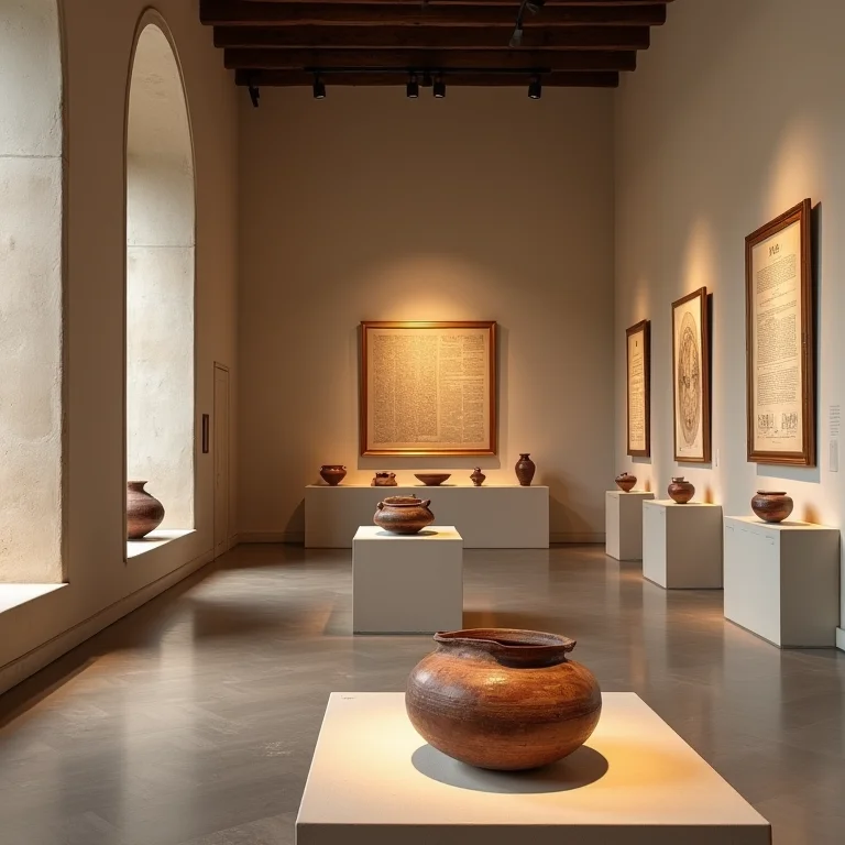 Artefatos em um museu em Natal