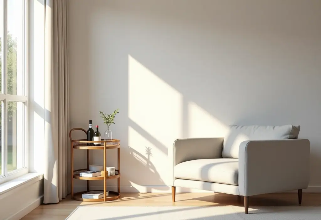 Barzinho para sala pequena: 7 ideias geniais (e baratas!) Barzinho estiloso em sala pequena, decoração moderna