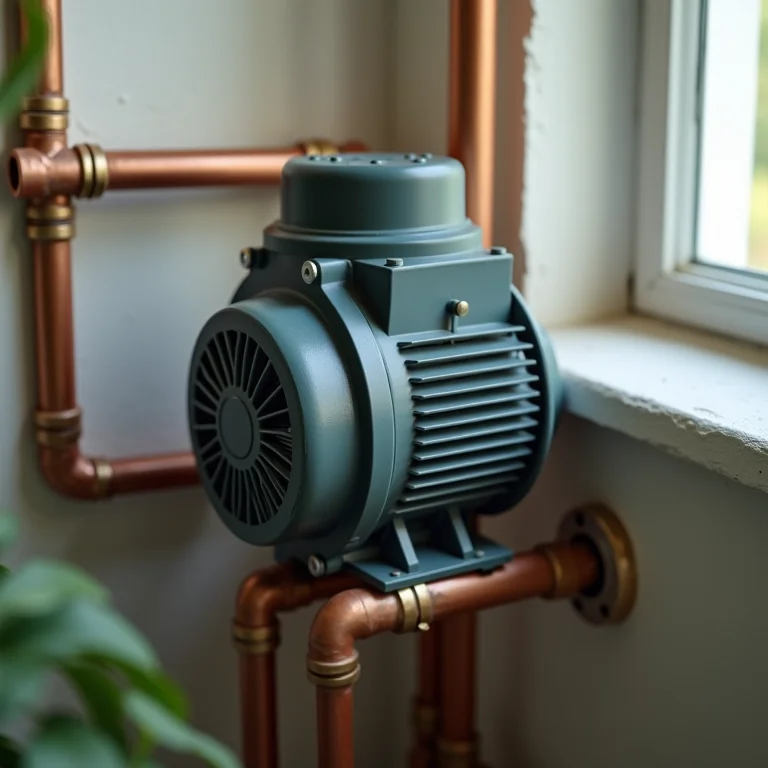 Bomba de vácuo conectada à tubulação de ar condicionado.