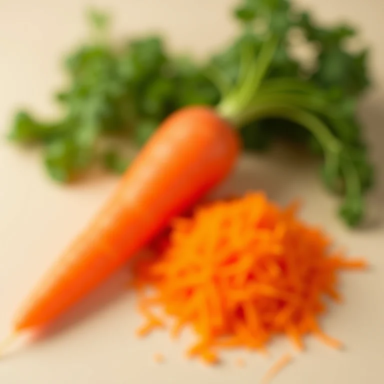 Cenouras inteiras e raladas prontas para o bolo
