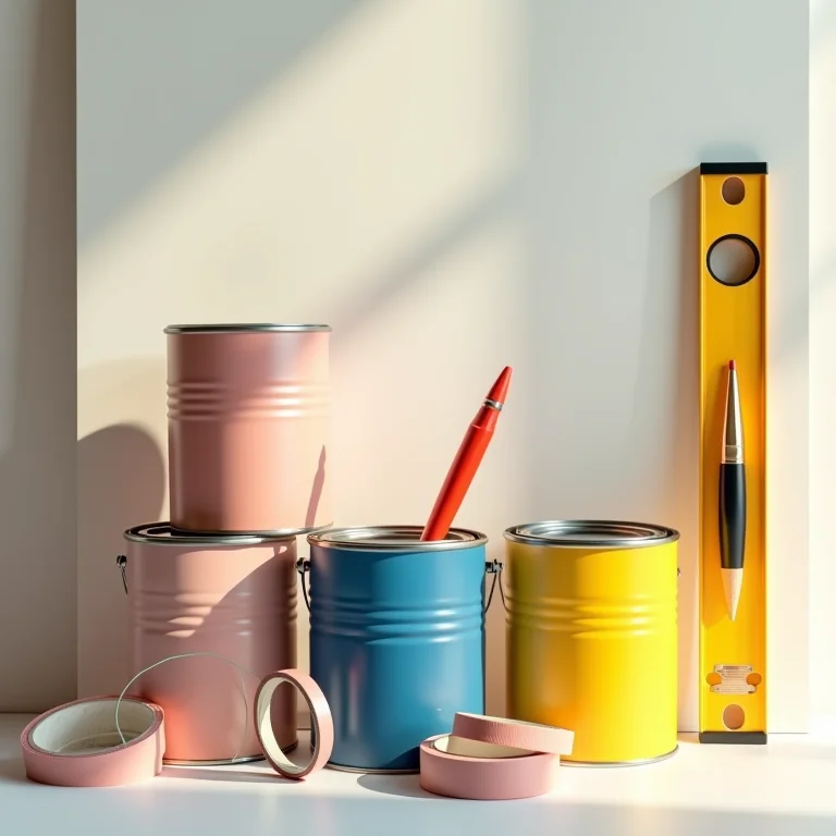 Checklist essencial de materiais para pintar parede geométrica