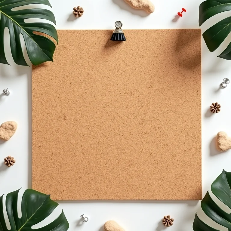 Close-up da textura natural de um quadro de cortiça.