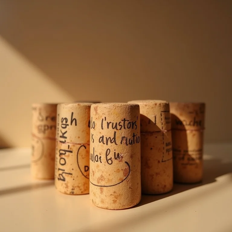 Colagem de rolhas para criação de quadros.