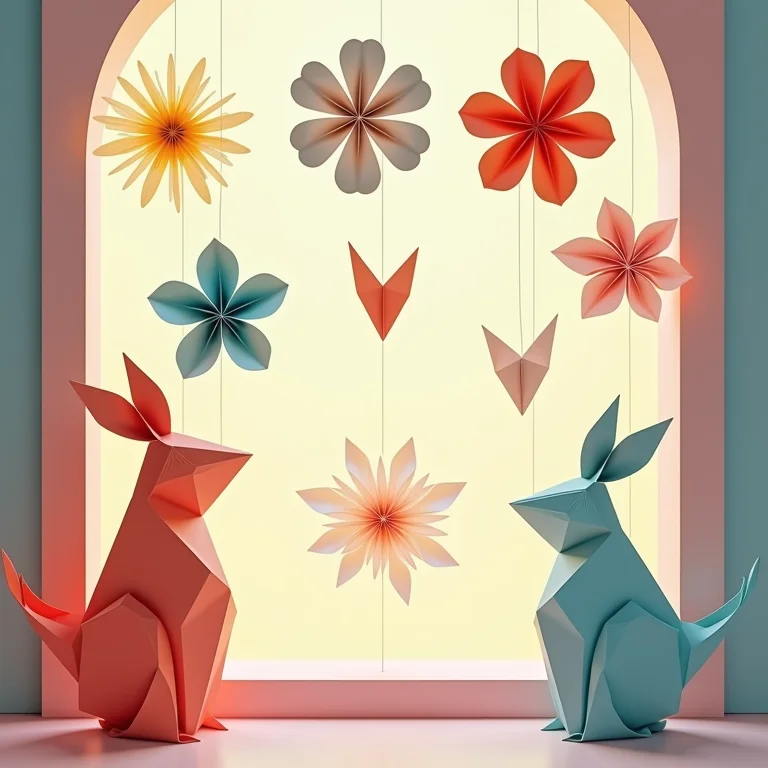 Decorações de papel criativas para vitrine