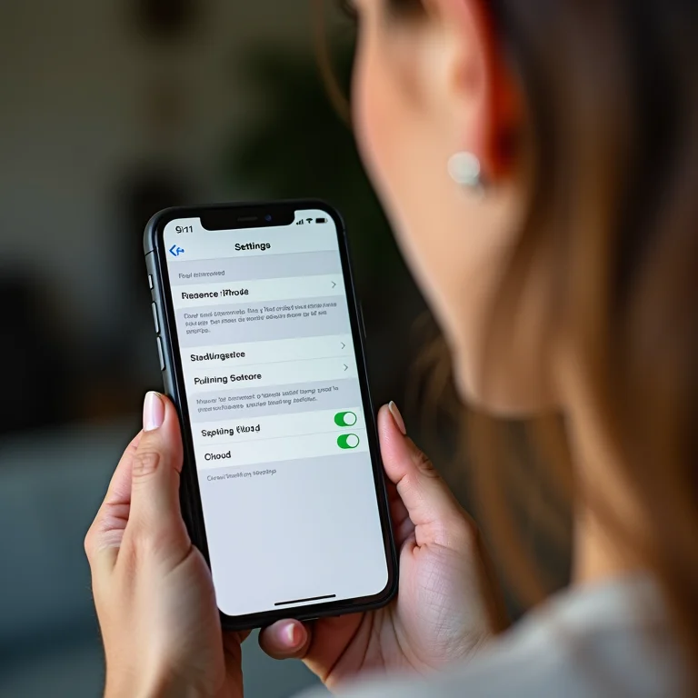 Desativando a sincronização no iOS.