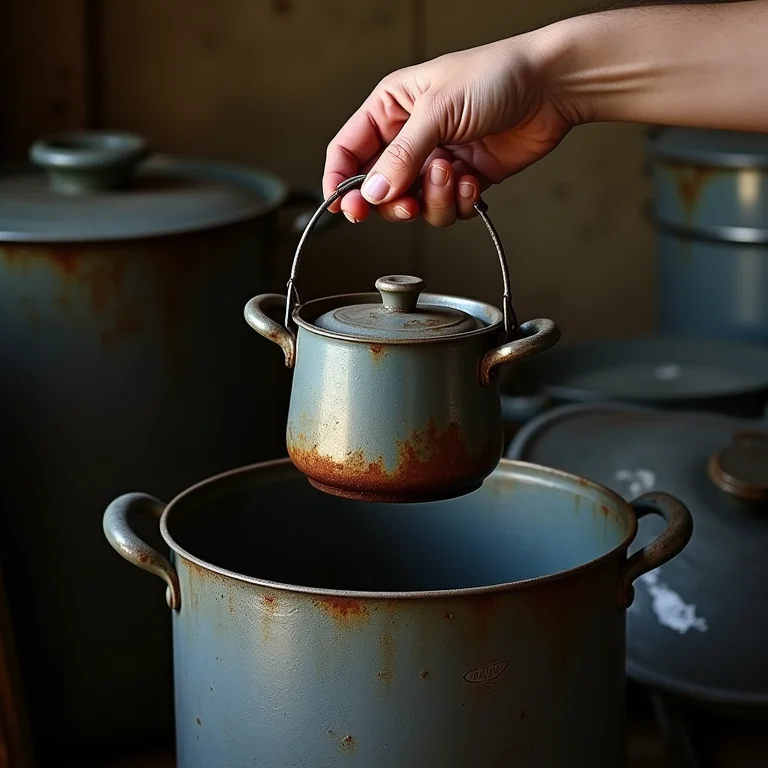 Descarte consciente de panelas danificadas.
