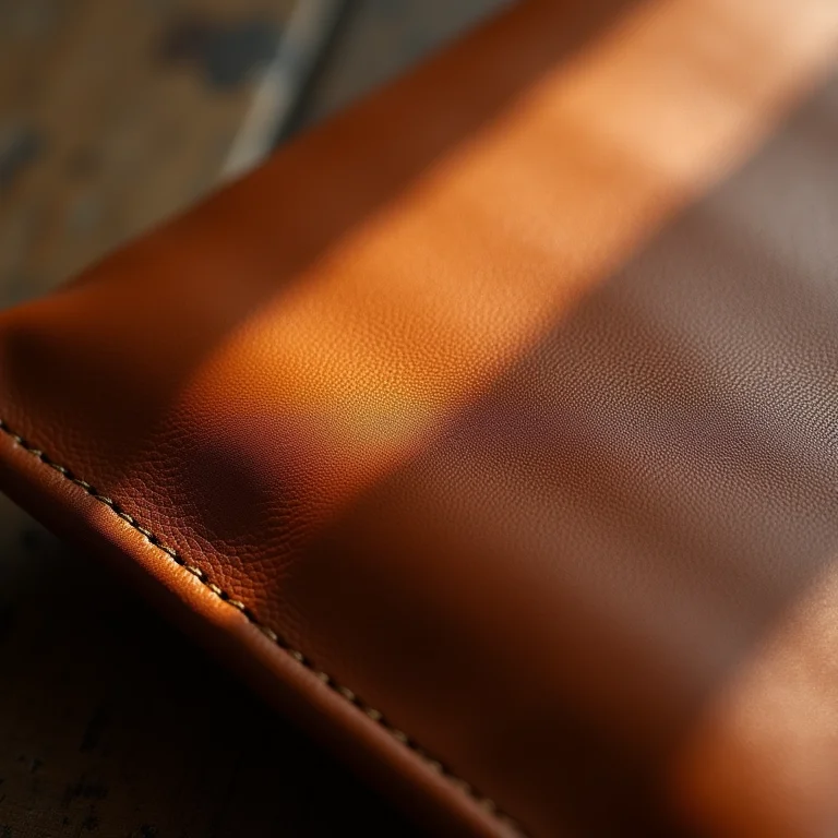 Detalhe de couro legítimo.
