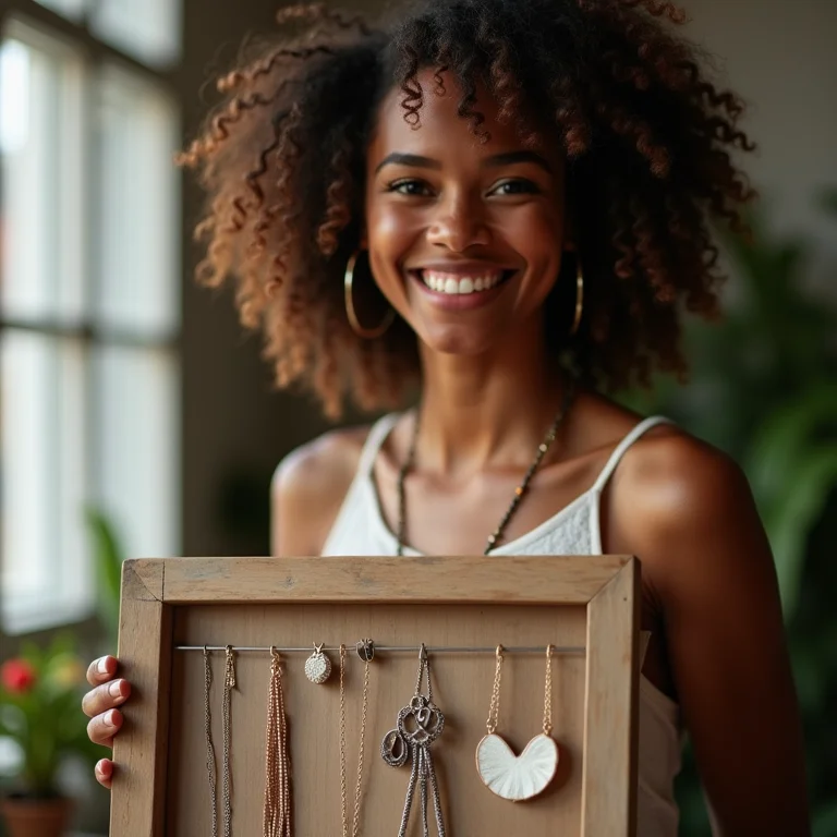 DIY porta colares feito em casa