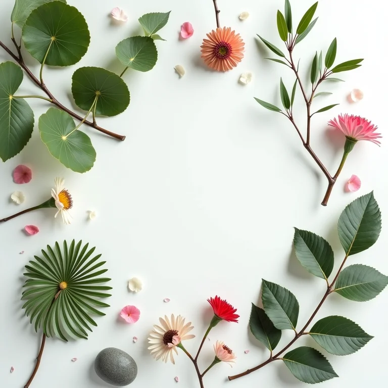 Elementos naturais na decoração de vitrine