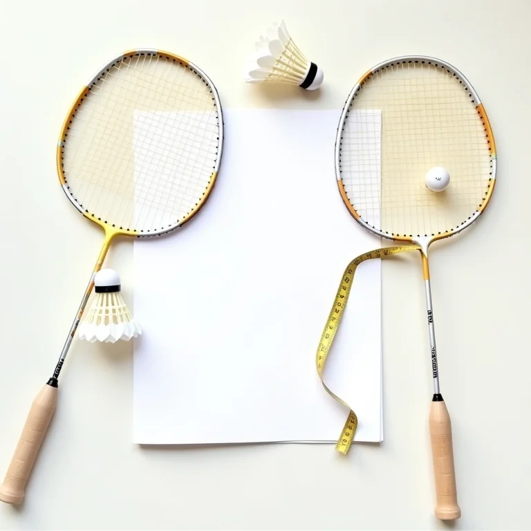 Equipamentos essenciais para jogar badminton: raquetes, petecas e acessórios.