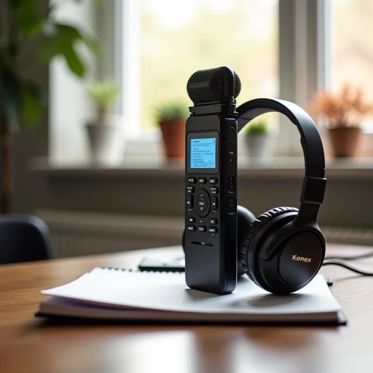 Equipamentos para praticar pronúncia em inglês.