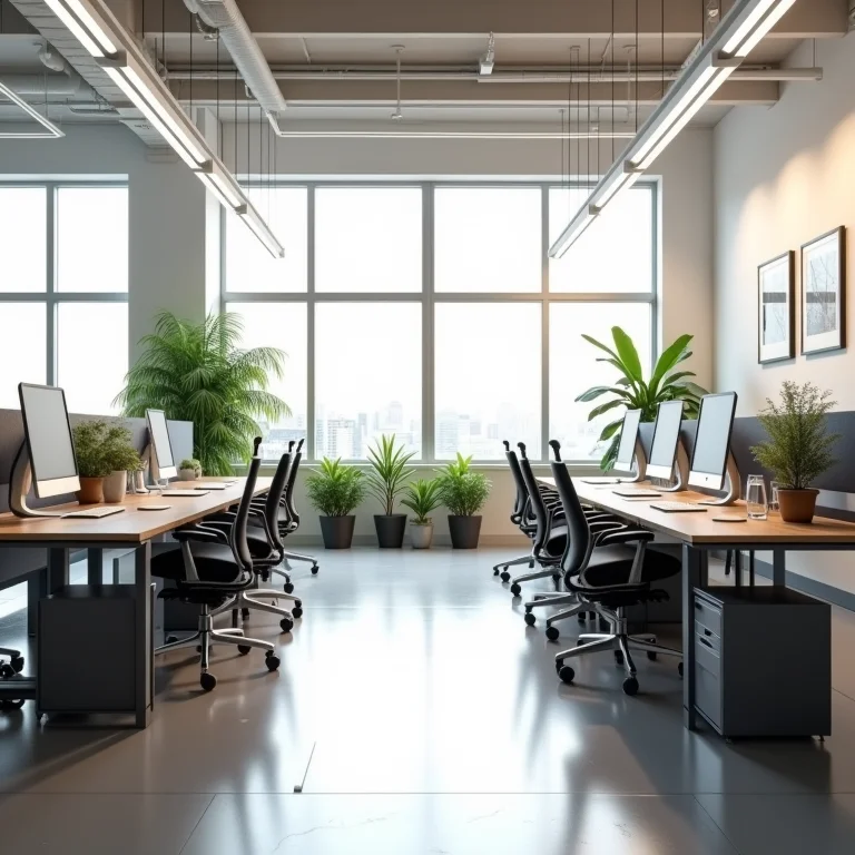 Espaço de escritório moderno e organizado