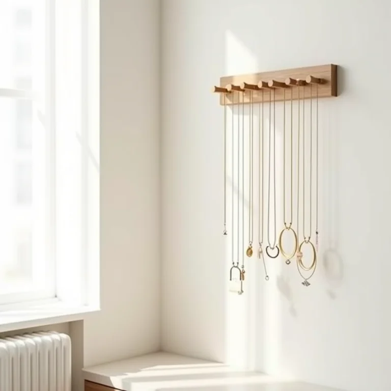 Espaço disponível para organizar colares