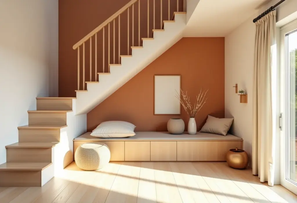 Espaço embaixo da escada: 7 ideias geniais (e fáceis) para otimizar Espaço otimizado embaixo da escada com design inteligente