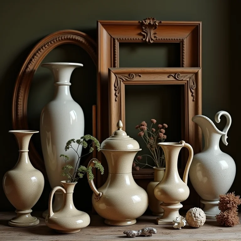 Excesso de objetos decorativos vintage em um ambiente