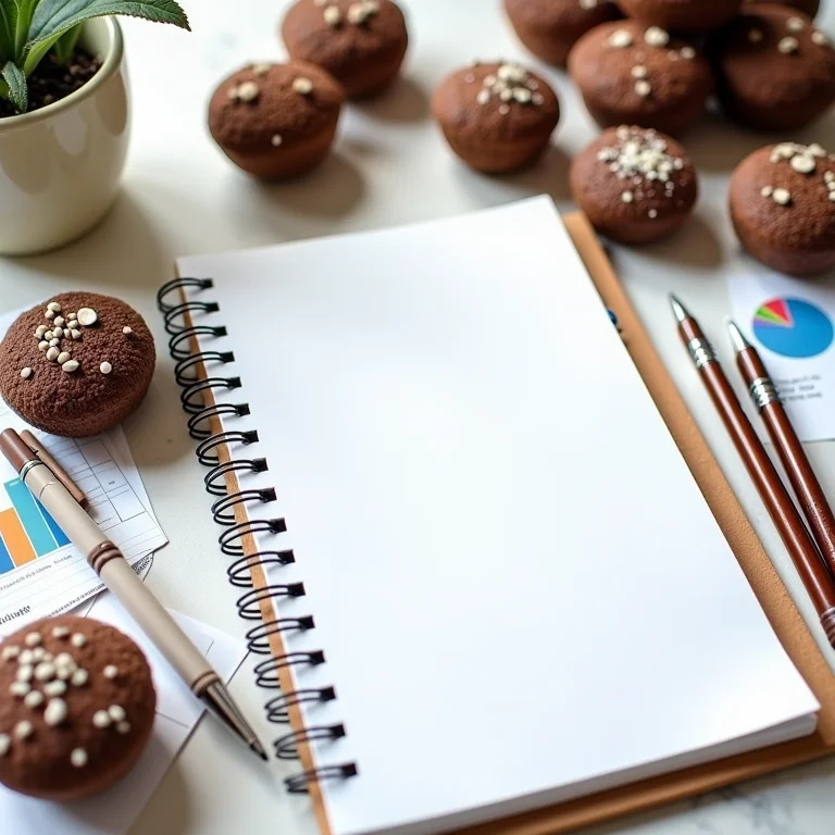 Ferramentas de pesquisa de mercado e brigadeiros gourmet.