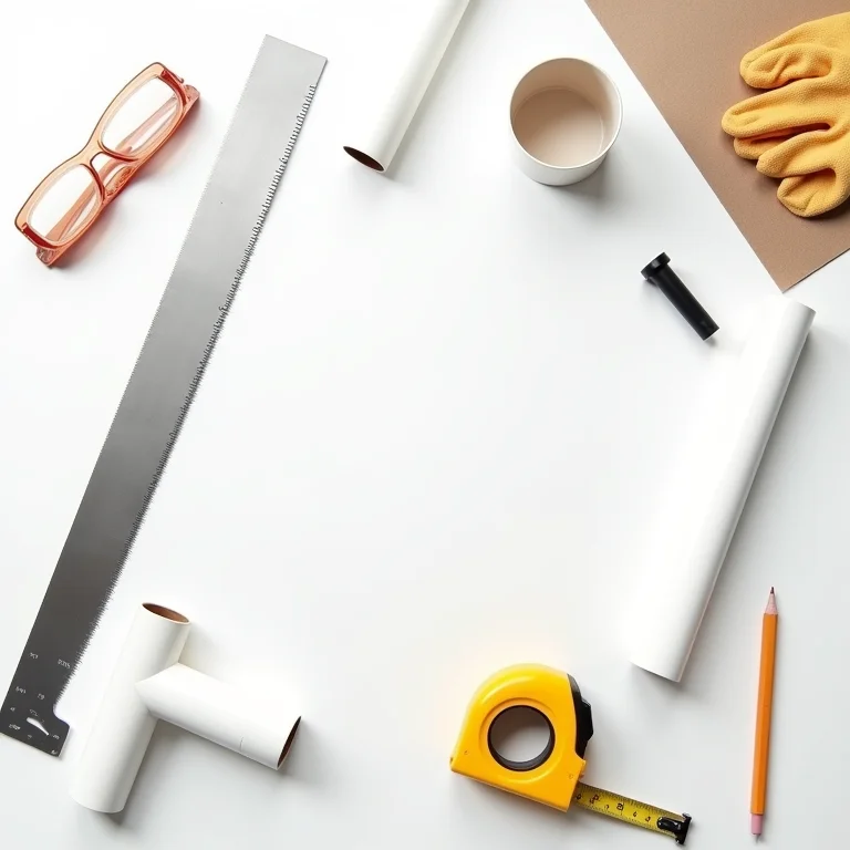 Ferramentas e materiais para montar uma arara de PVC