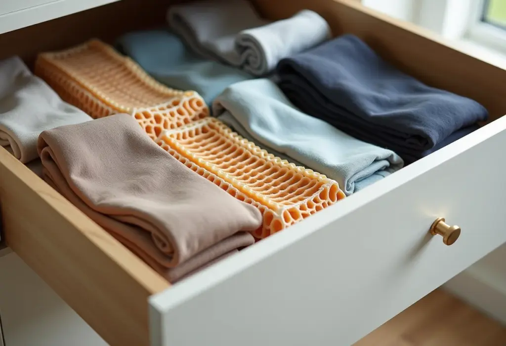 Gavetas impecáveis organizadas com colmeias