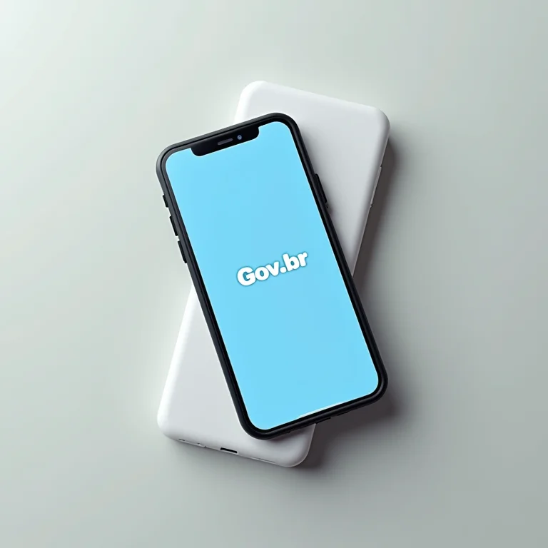 Ícone do aplicativo Gov.br na tela de um celular