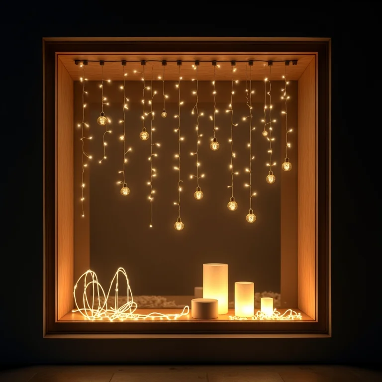 Iluminação criativa para decoração de vitrine