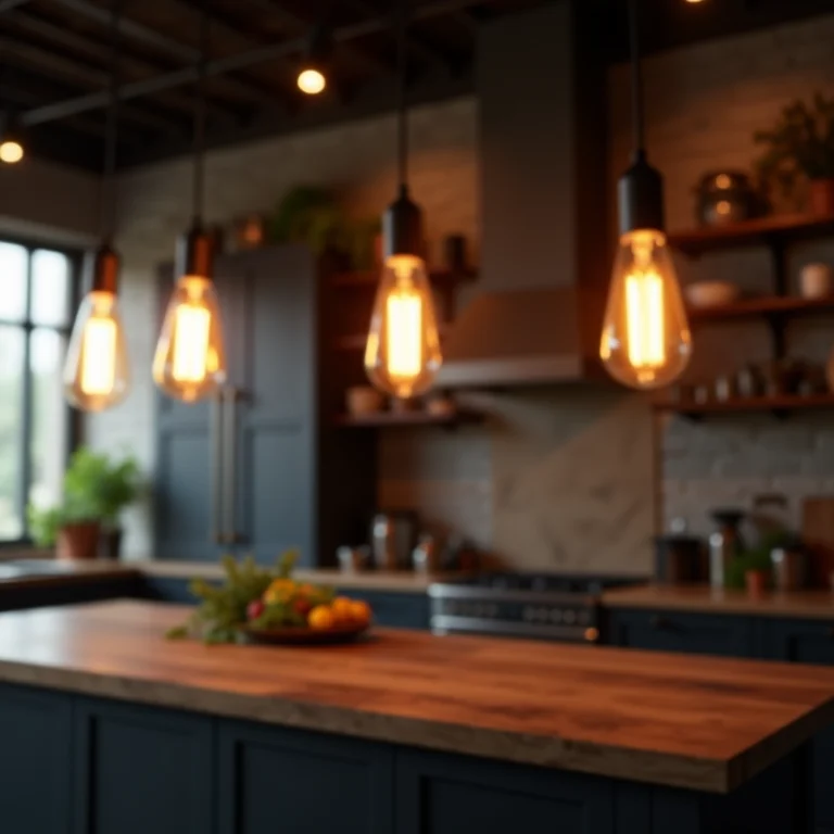 Iluminação estratégica em cozinha industrial