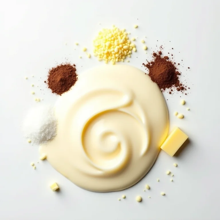 Ingredientes essenciais para brigadeiro dispostos de forma harmoniosa.