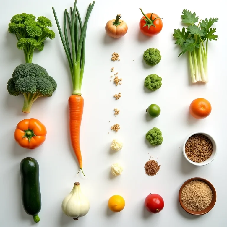 Ingredientes frescos para alimentação saudável.