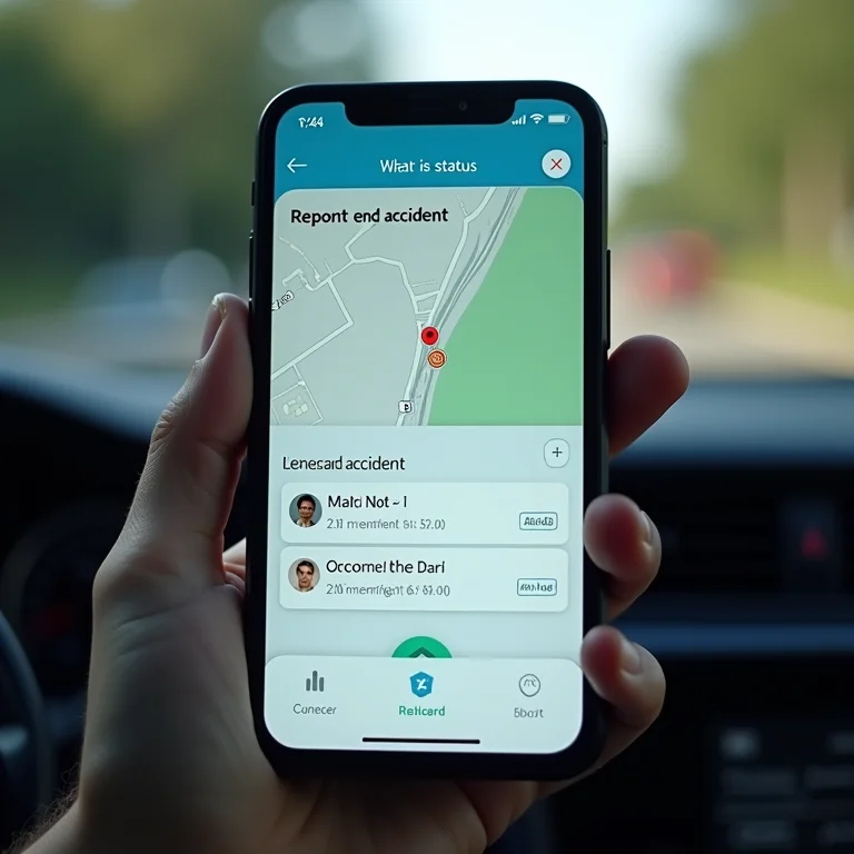 Interface do Waze mostrando o status de um acidente reportado.