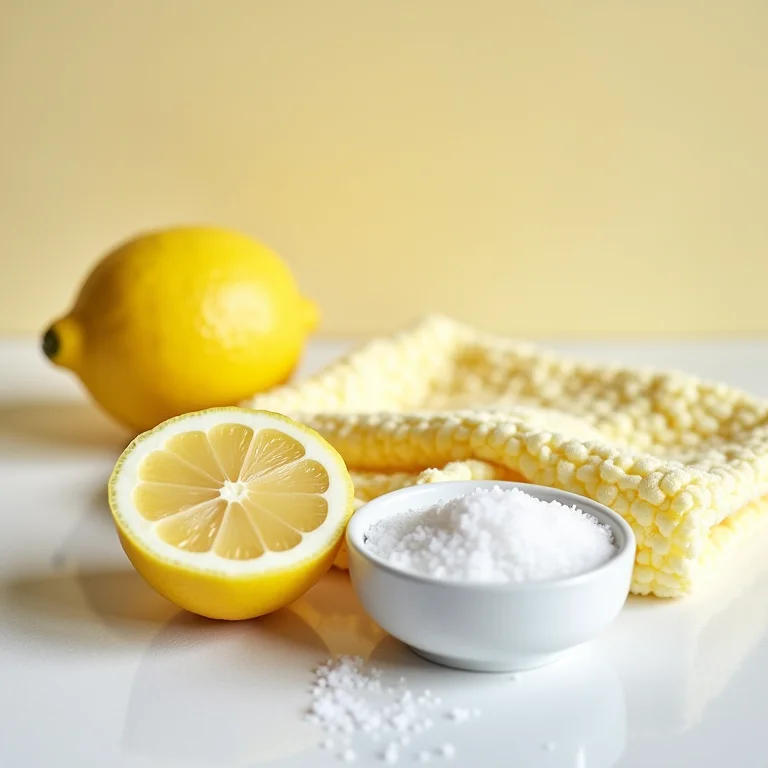 Limão e sal para desengordurar rejuntes