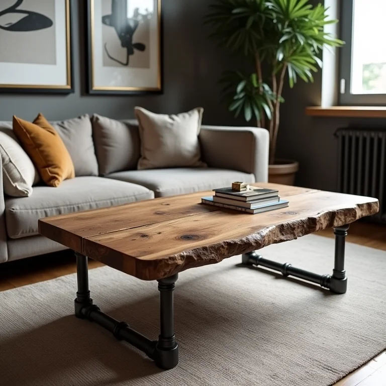 Mobiliário multifuncional e reaproveitado em estilo industrial