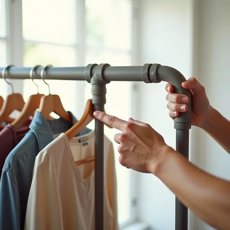 Montando uma arara de roupas de PVC