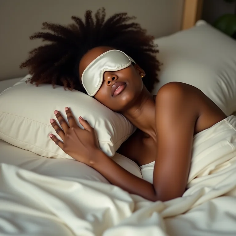 Mulher dormindo profundamente, sono de qualidade