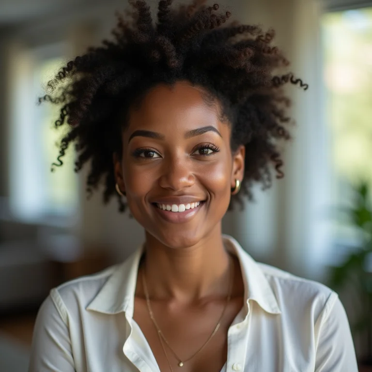 Mulher mantendo a calma e o profissionalismo