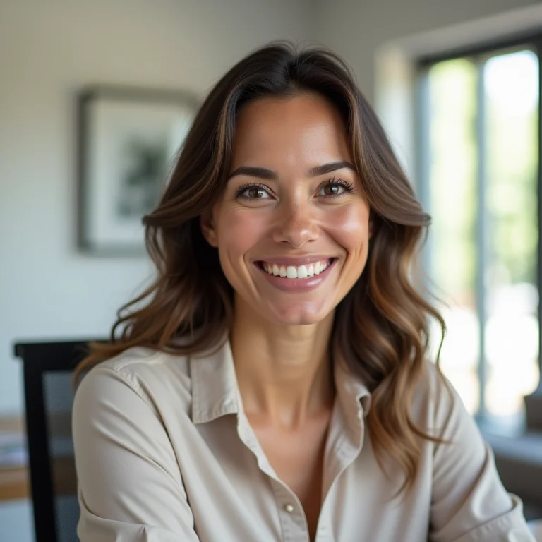 Mulher multilíngue em videochamada