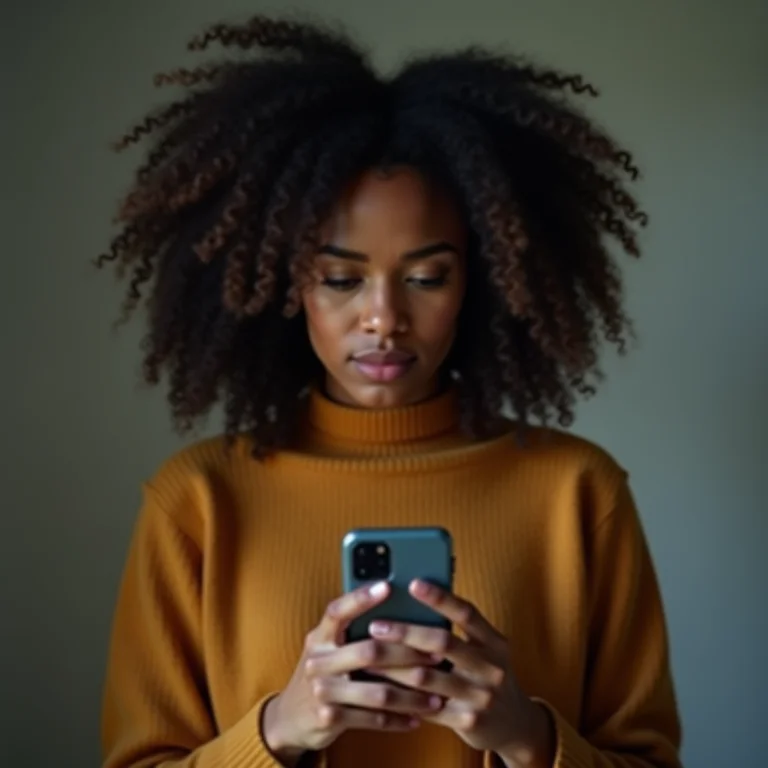 Mulher questionando a veracidade das informações sobre o 'visto por último' no WhatsApp