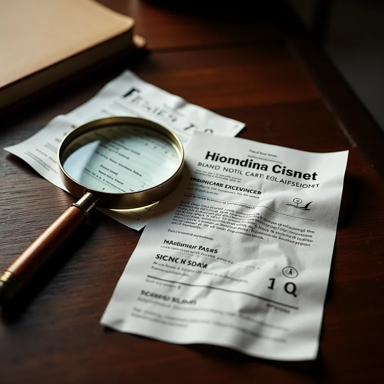 Passagem aérea amassada com lupa sobreposta, representando golpes e fraudes.