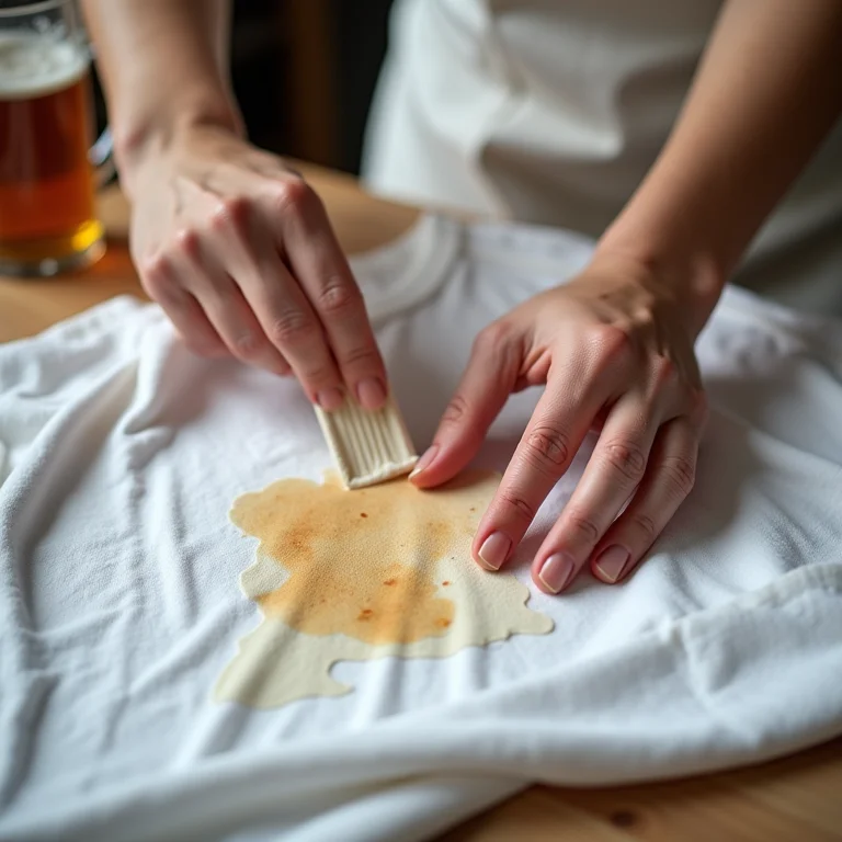 Passo a passo para remover mancha de cerveja com bicarbonato