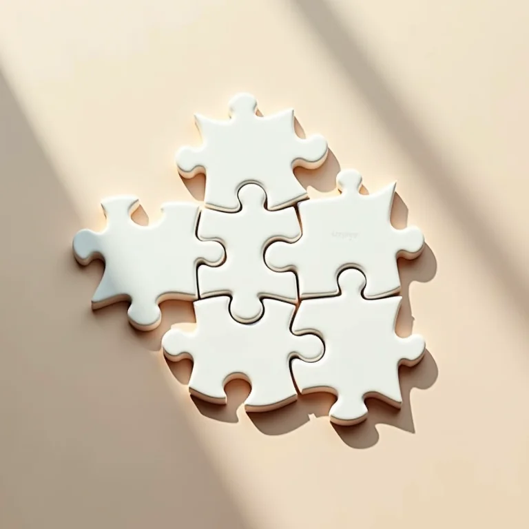 Peças de quebra-cabeça com palavras-chave: alinhamento perfeito