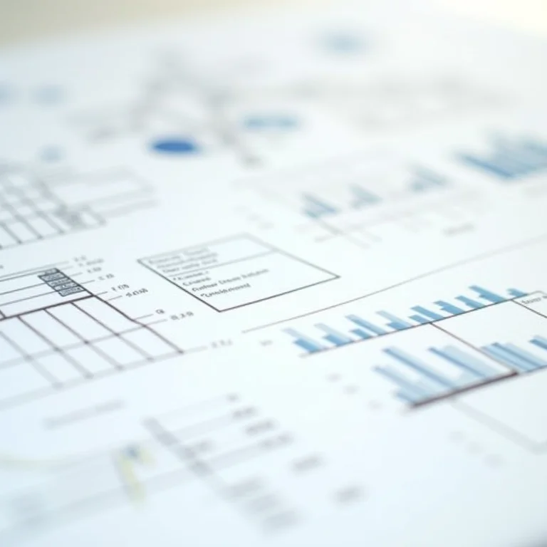 Plantas arquitetônicas e planilhas financeiras representando custos fixos