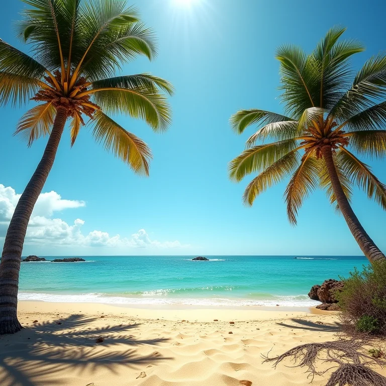 Praia deserta de Sagi com coqueiros e natureza intocada, Rio Grande do Norte