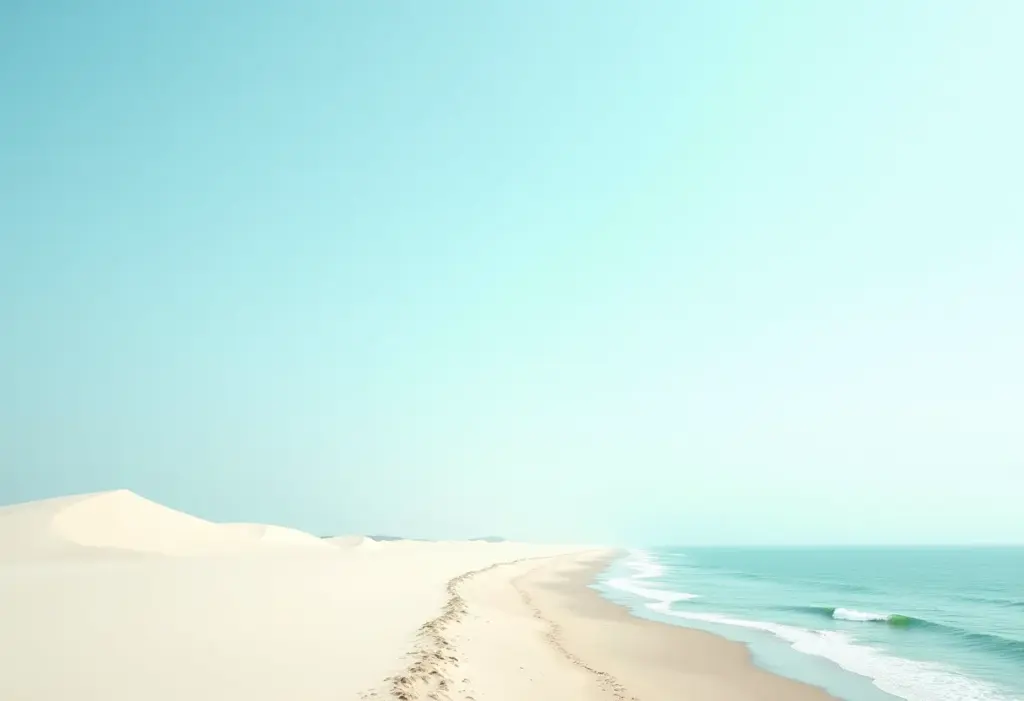 Paraíso Secreto: As melhores praias do Rio Grande do Norte Praia paradisíaca e secreta no Rio Grande do Norte com dunas de areia branca e água turquesa