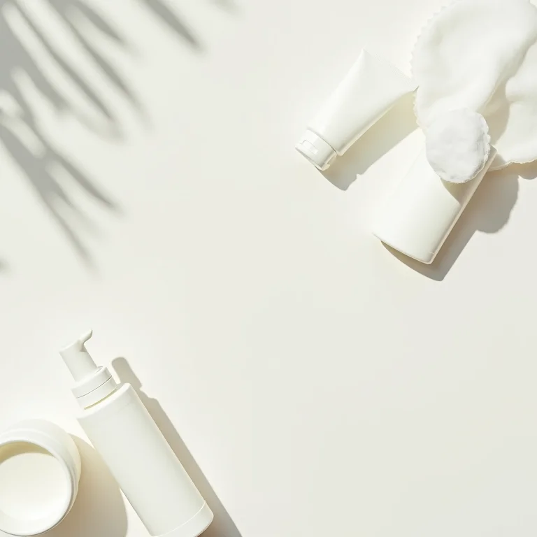 Produtos de limpeza e hidratação para preparar a pele