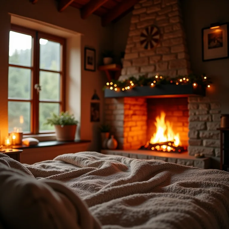 Quarto aconchegante com lareira em Campos do Jordão