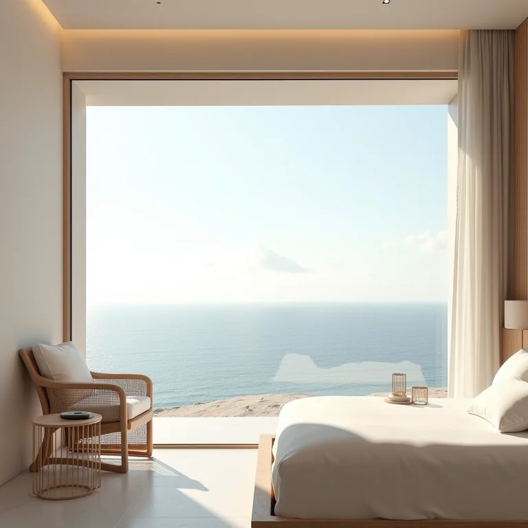 Quarto de pousada de luxo com vista para o mar em Pipa ou Tibau do Sul