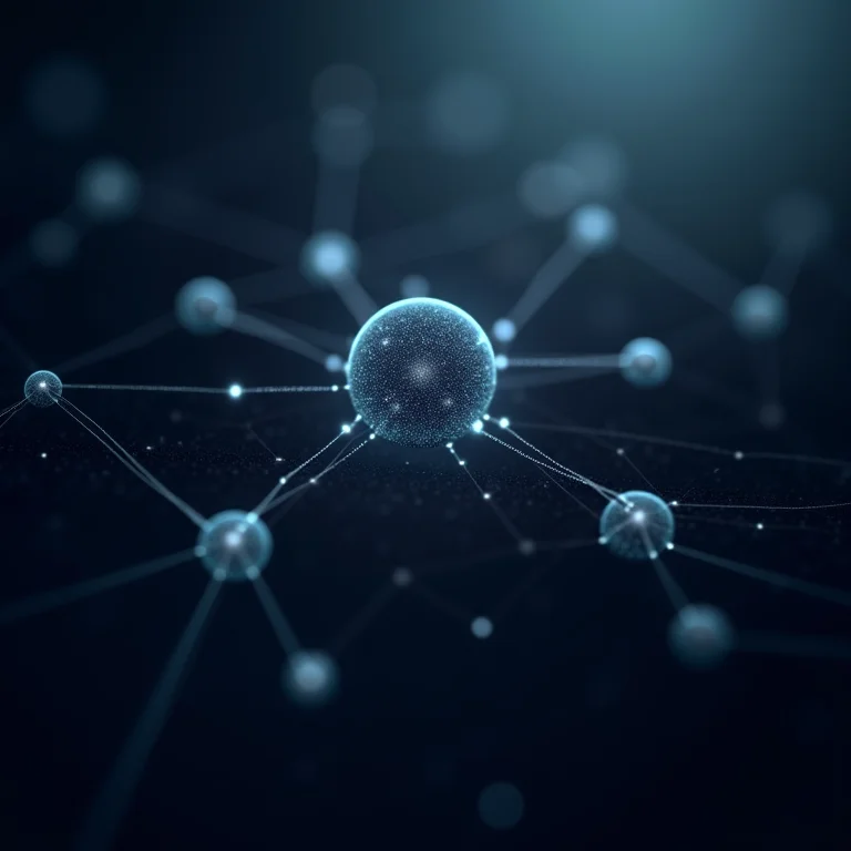 Representação abstrata de uma rede blockchain.