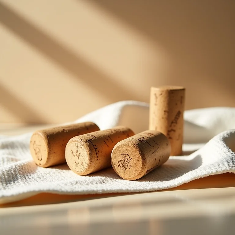 Rolhas de cortiça limpas secando.